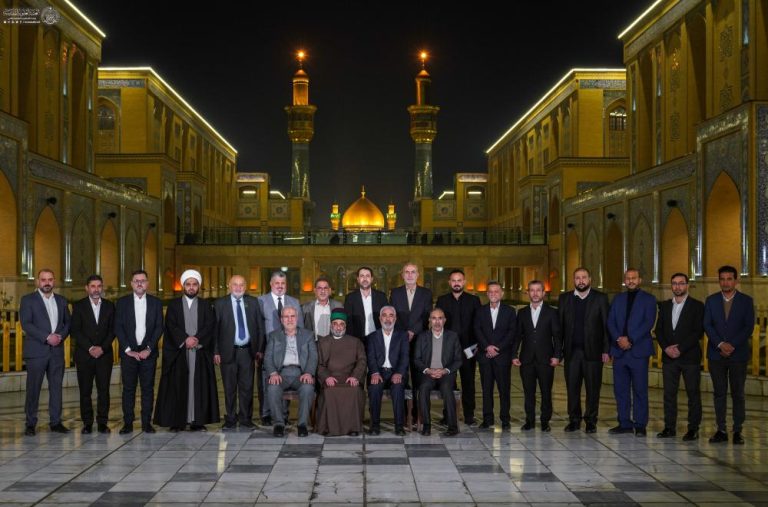 میزبانی تولیت آستان مقدس علوی از اعضا و هیئات آستان‌های مقدسه عراق در جوار حرم مطهر علوی