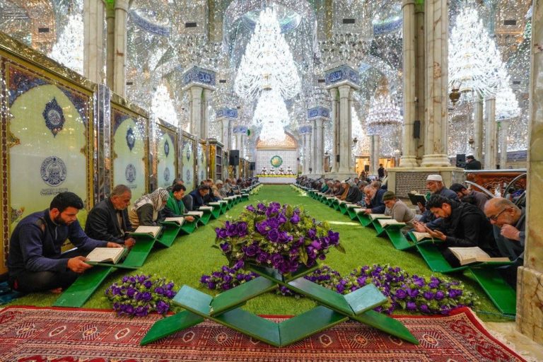 مراسم جزءخوانی قرآن کریم در حرم مطهر علوی