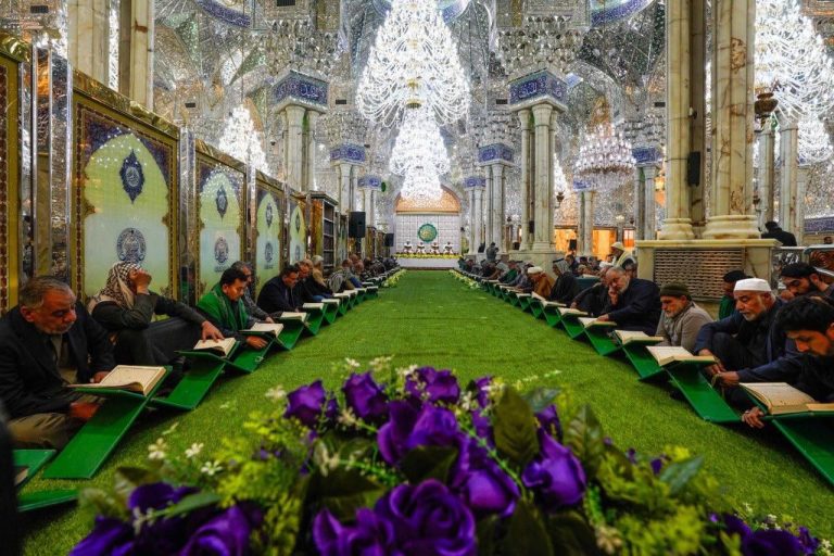 مراسم جزءخوانی قرآن کریم در حرم مطهر علوی