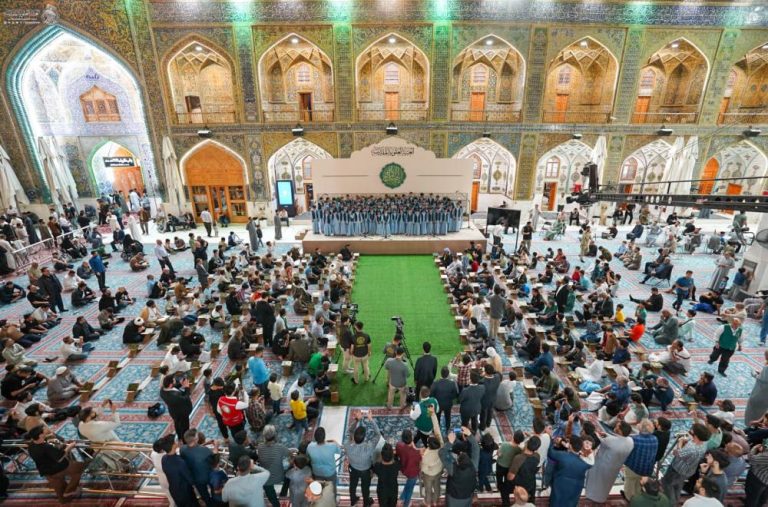 شرکت بیش از ۸۰ نوگل در محفل قرآنی حرم مطهر علوی همزمان با ماه رمضان