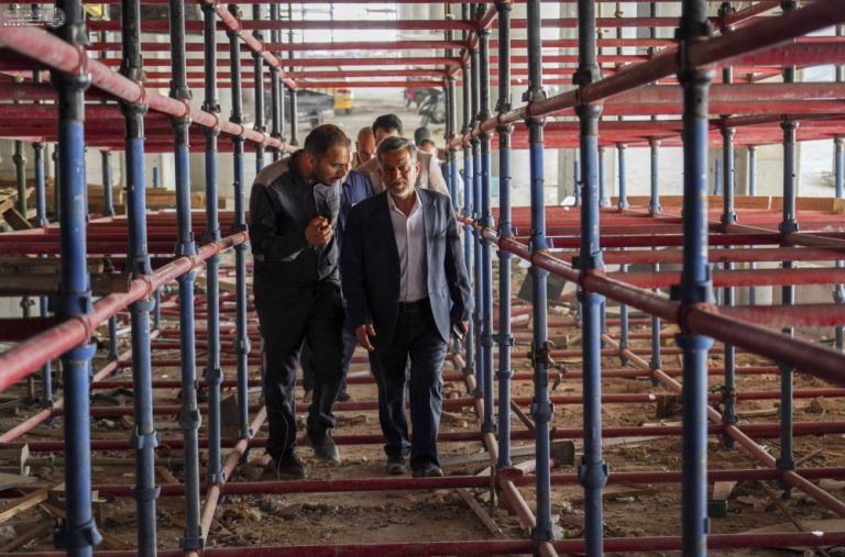 بازدید اعضای هیئت مدیره آستان مقدس علوی از مراحل پیشرفت پروژه پارکینگ بزرگ نجف