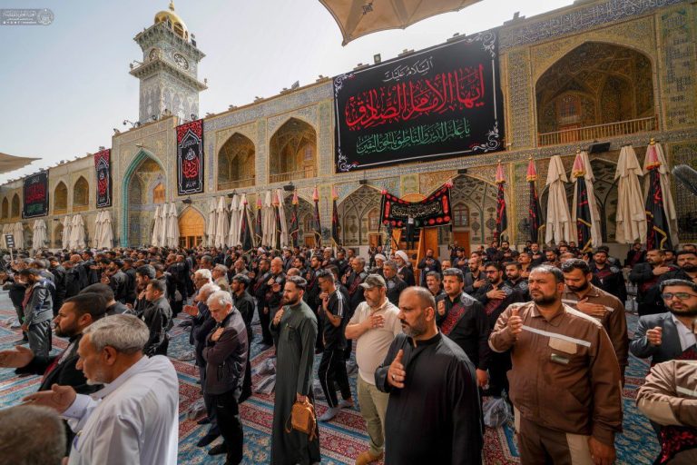 عزاداری خادمان علوی در روز شهادت امام جعفر صادق علیه‌السلام