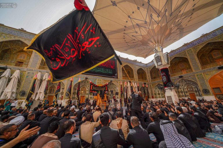عزاداری خادمان علوی در روز شهادت امام جعفر صادق علیه‌السلام