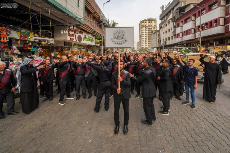 عرض تسلیت خادمان آستان مقدس علوی به امام کاظم به مناسبت شهادت امام صادق