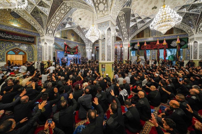 عرض تسلیت خادمان آستان مقدس علوی به امام کاظم به مناسبت شهادت امام صادق