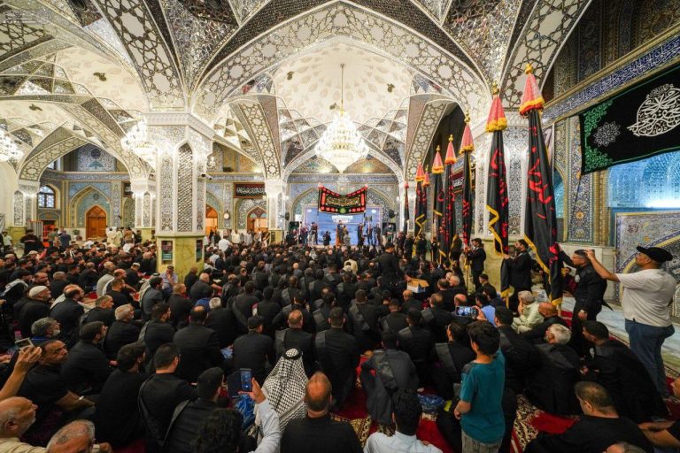 عرض تسلیت خادمان آستان مقدس علوی به امام کاظم به مناسبت شهادت امام صادق