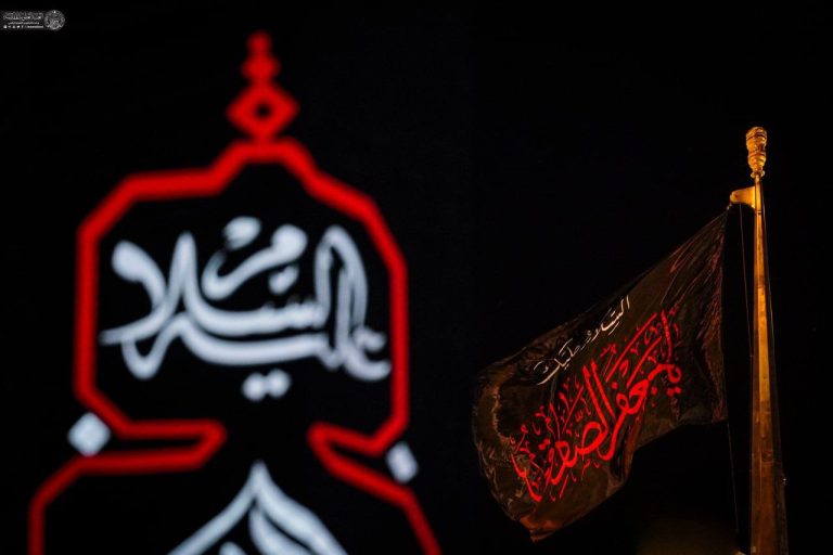 حال‌وهوای حرم مطهر علوی در شام غریبان امام صادق علیه‌السلام