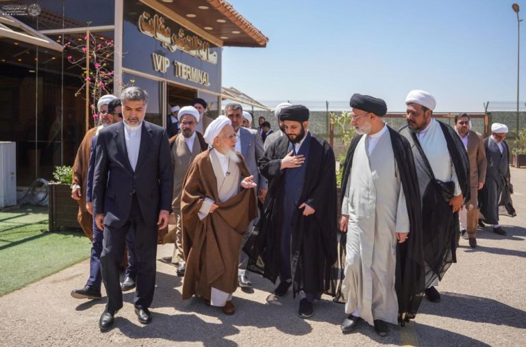 دیدار تولیت آستان مقدس علوی با آیت‌الله جوادی آملی از مراجع تقلید