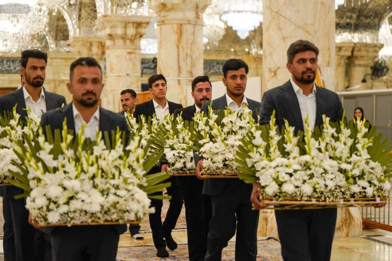 گلباران ضریح مطهر علوی برای ولادت امام رئوف