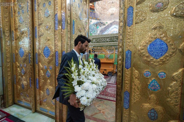 گلباران ضریح مطهر علوی برای ولادت امام رئوف