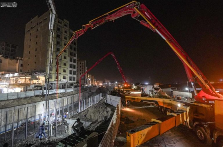 آغاز بتن ریزی پروژه تقاطع غیرهمسطح طوسی تحت نظارت آستان مقدس علوی