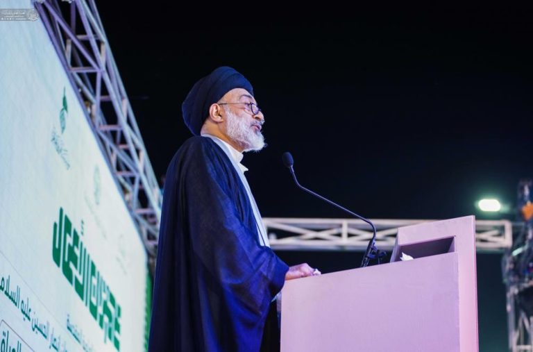 برافراشته شدن بزرگترین پرچم غدیر در استان بصره توسط آستان مقدس علوی