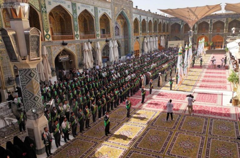 آیین تجدید بیعت و سوگند وفاداری خادمان حرم مطهر علوی در سالروز عید غدیر خم