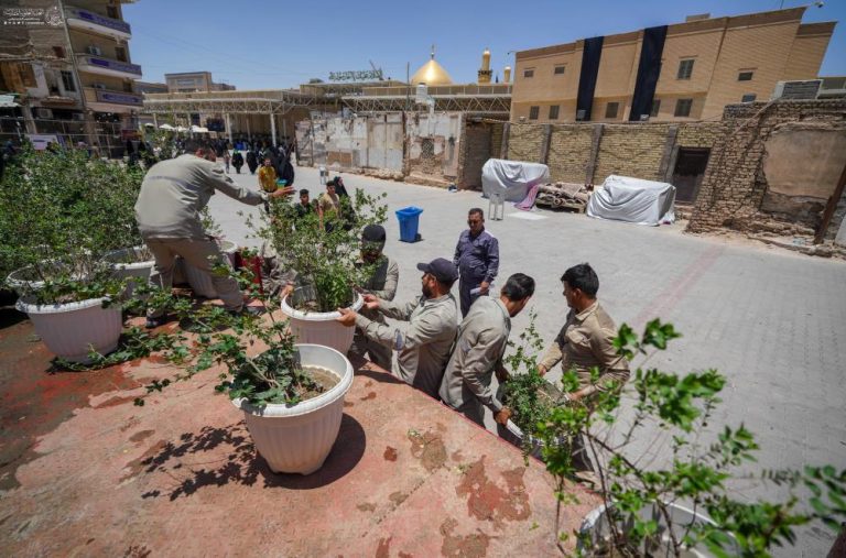گل آرایی حرم مطهر علوی