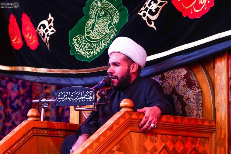 حضور دسته عزاداری خادمان علوی در کربلا در سالروز شهادت امام سجاد علیه‌السلام