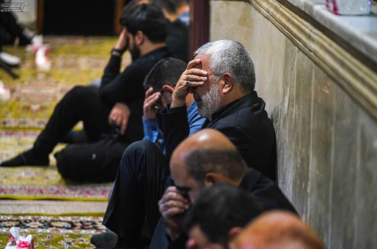 برپایی مجلس عزاداری به مناسبت شهادت امام زین‌العابدین علیه‌السلام در حرم مطهر علوی