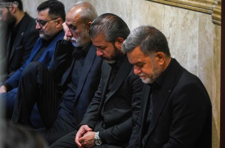 برپایی مجلس عزاداری به مناسبت شهادت امام زین‌العابدین علیه‌السلام در حرم مطهر علوی