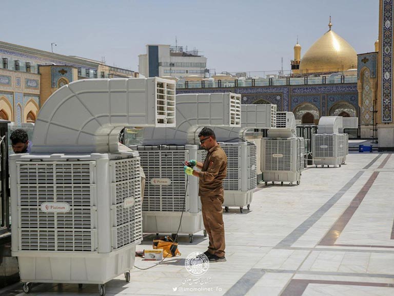 خدمات سرمایشی در اربعین سال گذشته در آستان مقدس علوی