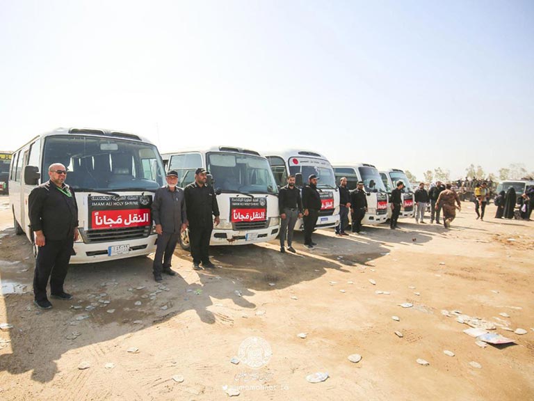 گزارش خدمات حمل و نقل در اربعین سال گذشته در آستان مقدس علوی