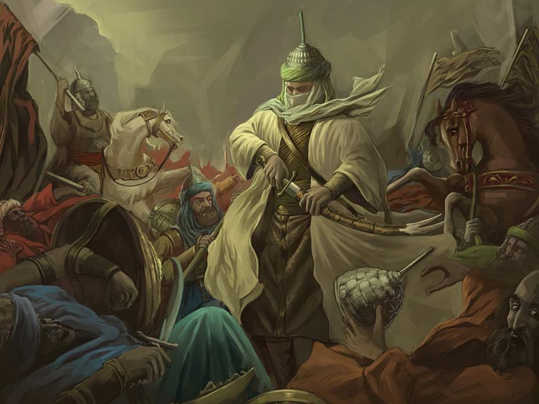 محافظت امیرالمؤمنین علی علیه‌السلام از پیامبر در جنگ حنین