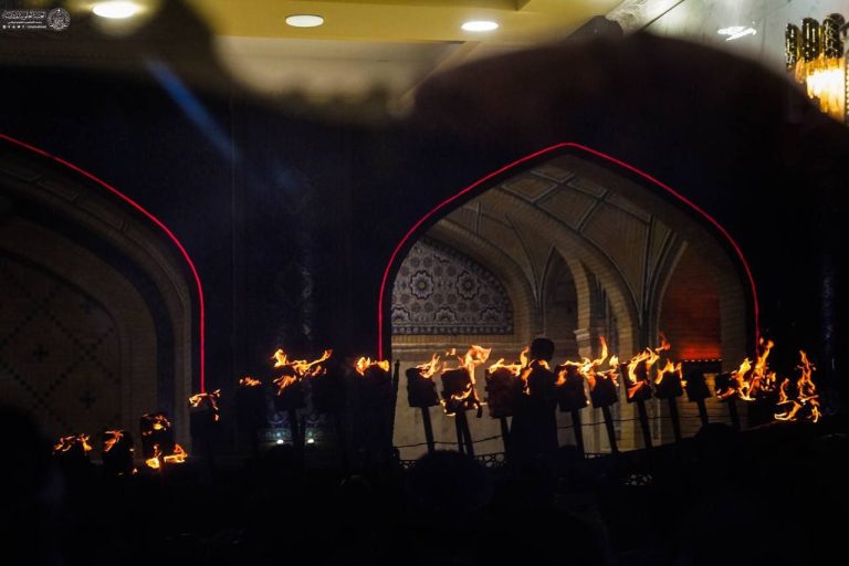 آیین مشعل گردانی اهالی نجف