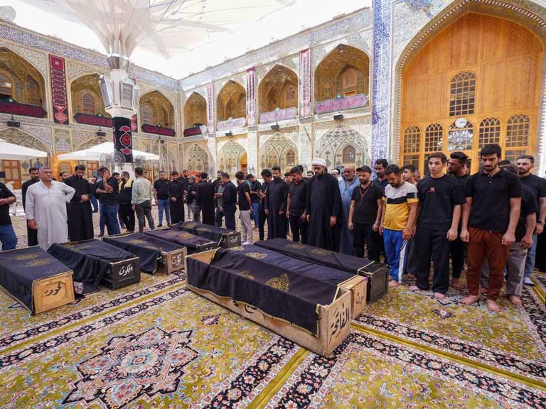 تشییع پیکر شهدای حادثه کوت