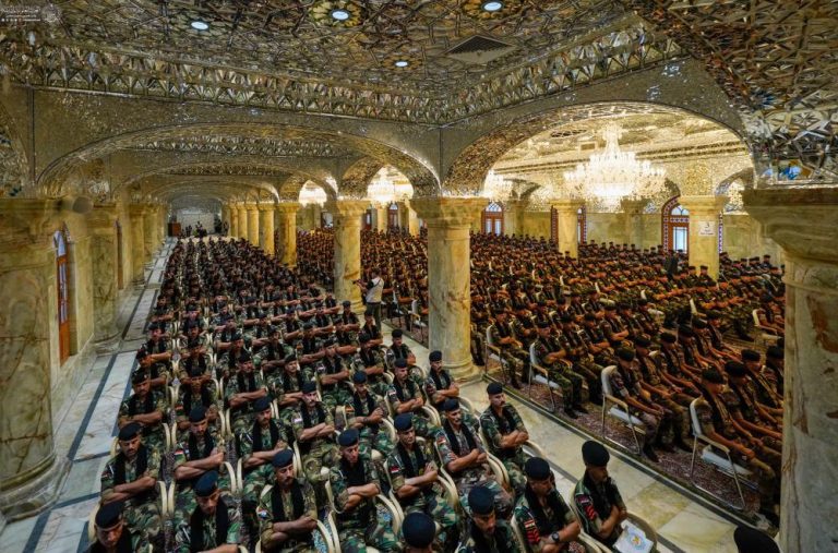 قدردانی آستان مقدس علوی از خدمات دانشجویان دانشکده افسری به زوار اربعین