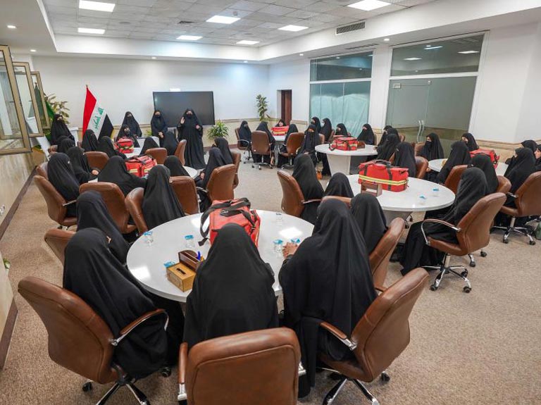 خدمترسانی بانوان خادم آستان در ایام اربعین