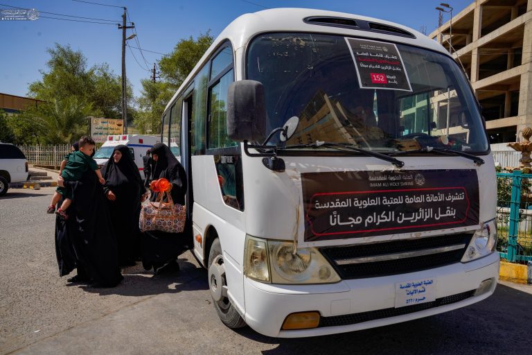 حمل و نقل زائران در شهادت نبی اکرم توسط آستان مقدس علوی