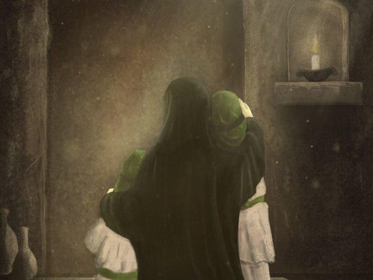 گفتگوی پیامبر با حضرت فاطمه