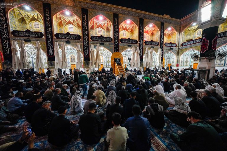 مراسم عزاداری شام شهادت حضرت زهرا (سلام‌الله‌علیها) در حرم مطهر علوی