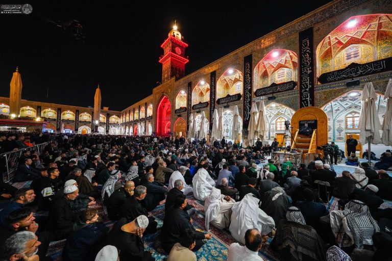 مراسم عزاداری شام شهادت حضرت زهرا (سلام‌الله‌علیها) در حرم مطهر علوی