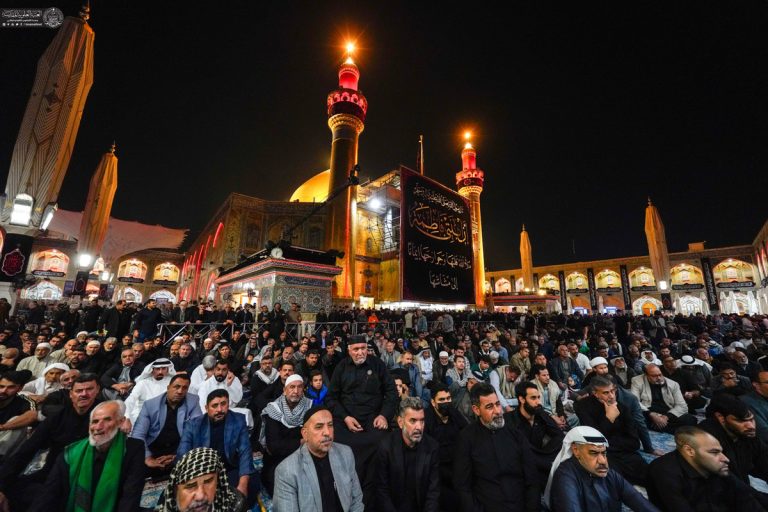 مراسم عزاداری شام شهادت حضرت زهرا (سلام‌الله‌علیها) در حرم مطهر علوی