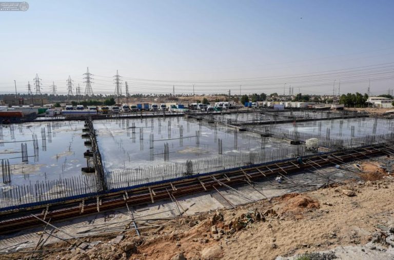 عملیات ساخت مخزن بزرگ آب