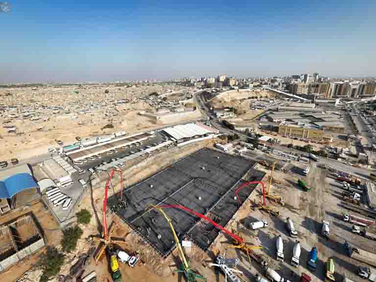 عملیات ساخت مخزن بزرگ آب