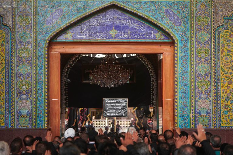 مراسم عزاداری خادمان آستان مقدس علوی در سالروز شهادت بانوی دو عالم