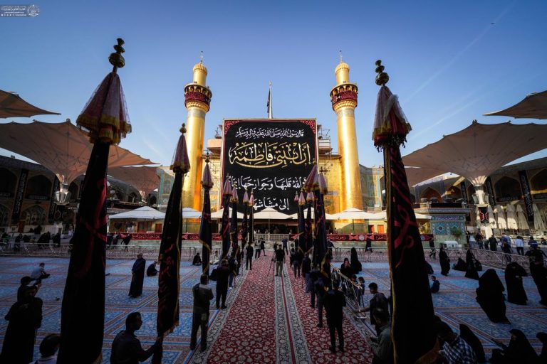 مراسم عزاداری خادمان آستان مقدس علوی در سالروز شهادت بانوی دو عالم