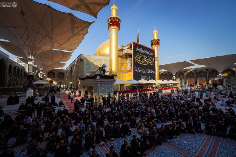 مراسم عزاداری خادمان آستان مقدس علوی در سالروز شهادت بانوی دو عالم