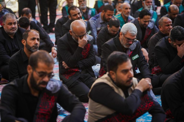 مراسم عزاداری خادمان آستان مقدس علوی در سالروز شهادت بانوی دو عالم