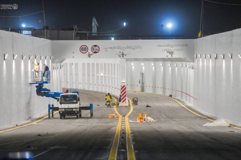 مراحل پایانی پروژۀ تقاطع غیرهم‌سطح شیخ طوسی با نظارت آستان مقدس علوی 9