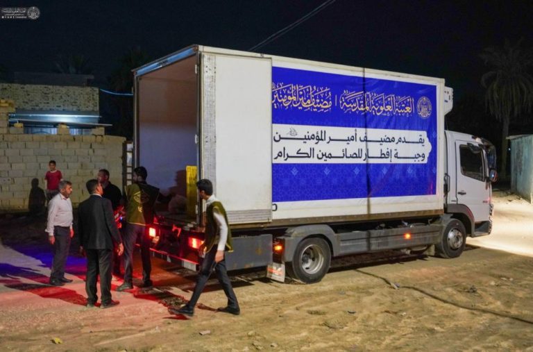 ضیافت افطار آستان مقدس علوی در استان بابل عراق