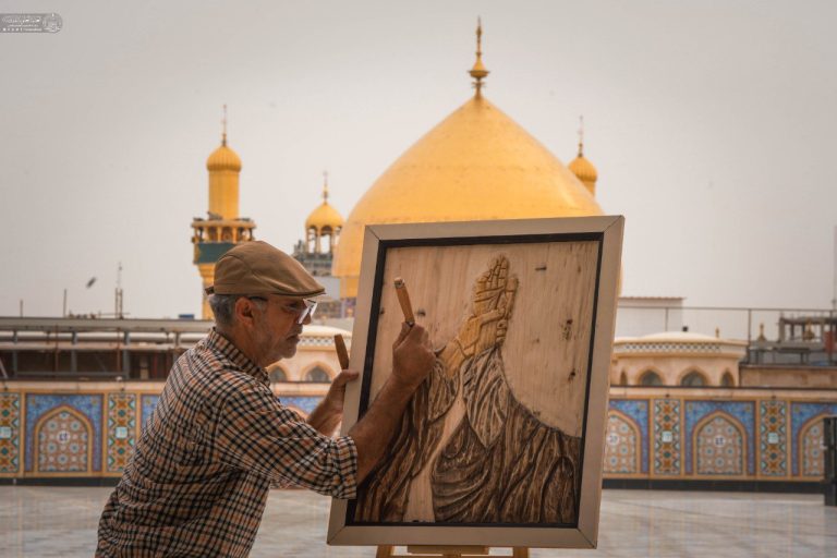 خلق جلوه‌ای از هنر انتظار مهدوی در حرم مطهر علوی