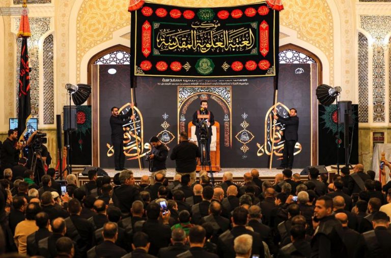 حضور دستۀ عزاداری آستان مقدس علوی در حرم مقدس کاظمین