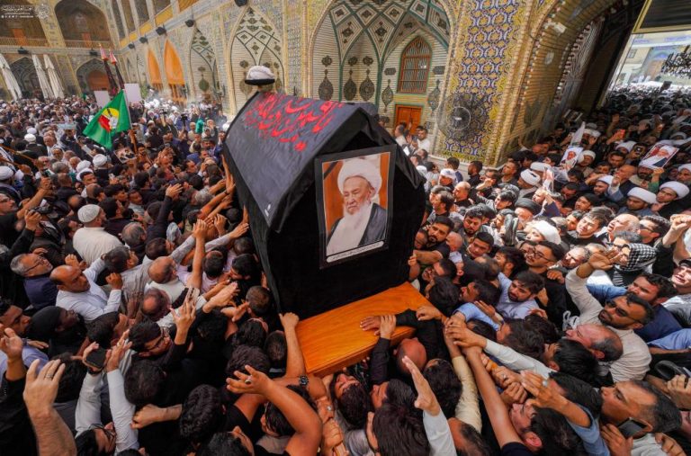نجف اشرف در سوگ رحلت آیت‌الله‌ فیاض