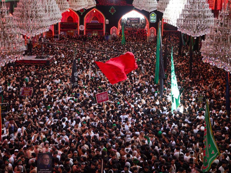 عزاداری باشکوه اهالی نجف در کربلای معلی به مناسبت اربعین حسینی