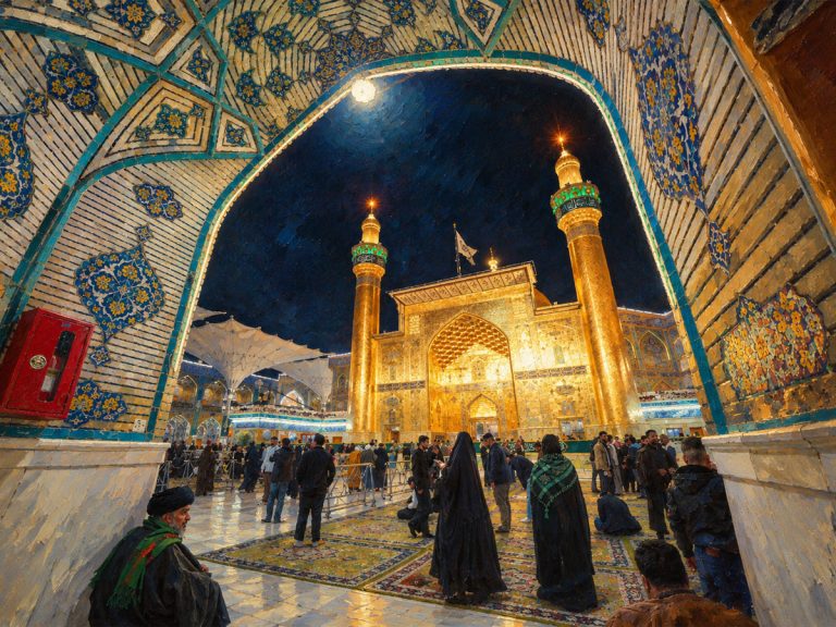 ساختار کلی و شکل هندسی صحن شریف علوی