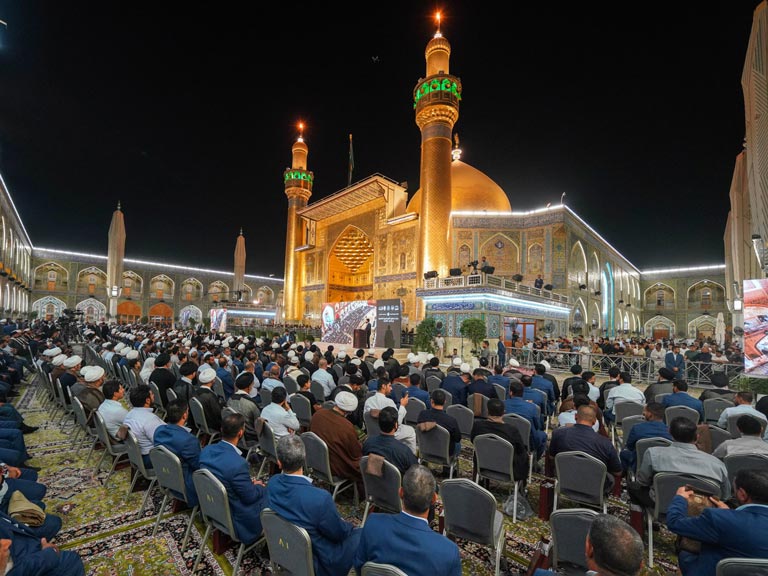 برگزاری مراسم بزرگداشت هزارمین سالگرد حوزهٔ علمیهٔ نجف در حرم مطهر علوی