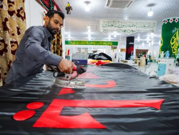حرم مطهر علوی رنگ و بوی محرم به خود گرفت