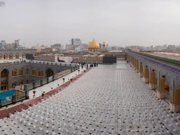 آماده‌سازی صحن حضرت زهرا (سلام‌الله‌علیها) برای برپایی جشنوارهٔ «چادر من»