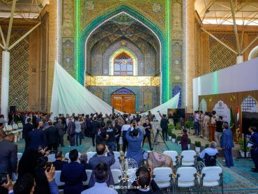 پرده‌برداری از باب امام رضا علیه‌السلام صحن علوی